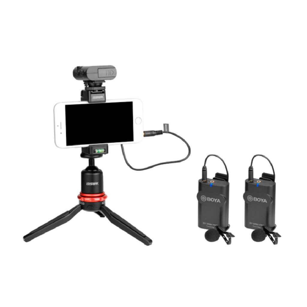 Microfone Lapela sem fio canal duplo BYWM4 PRO K2 Boya