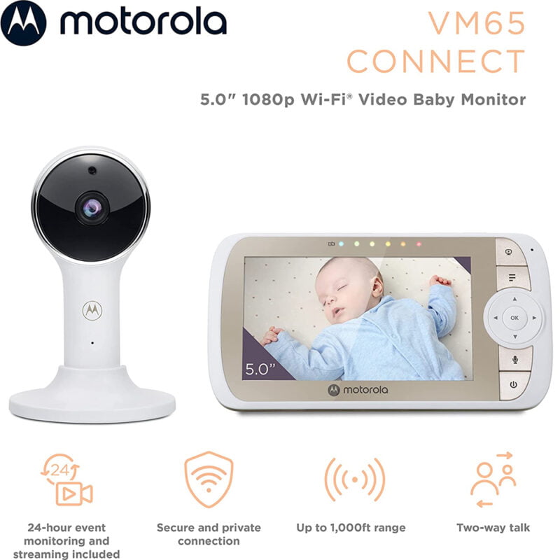 Babá Eletrônica Motorola VM65 Connect Tela 5 pol. 2.4GHz