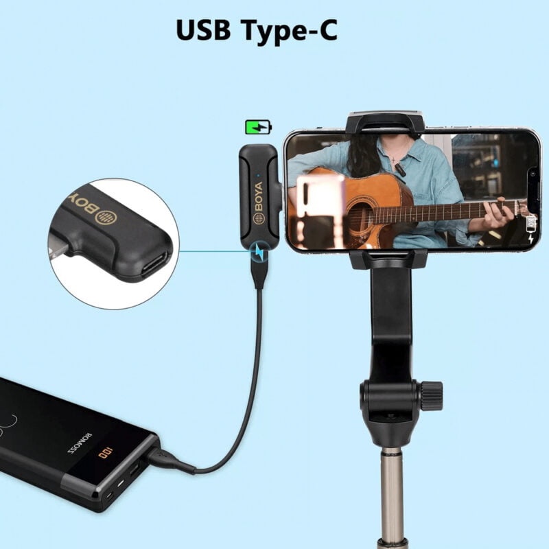 BOYA BY-WM3T2-U2 Microfone sem fio de canal