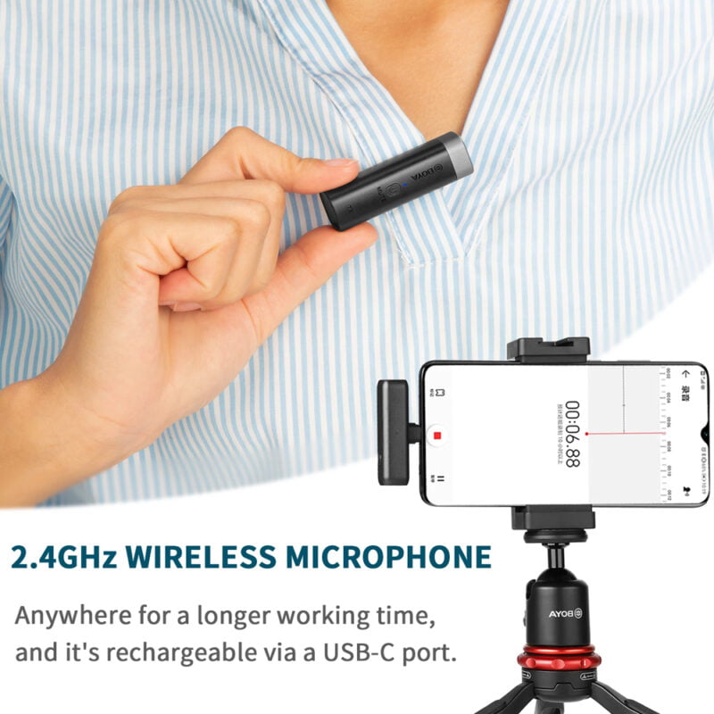 BOYA microfone sem fio BY-WM3U