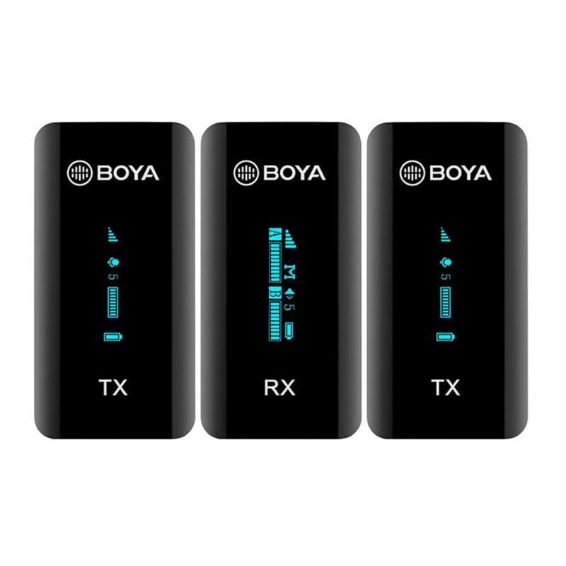boya by-xm6-s2 Microfone sem fio de canal duplo