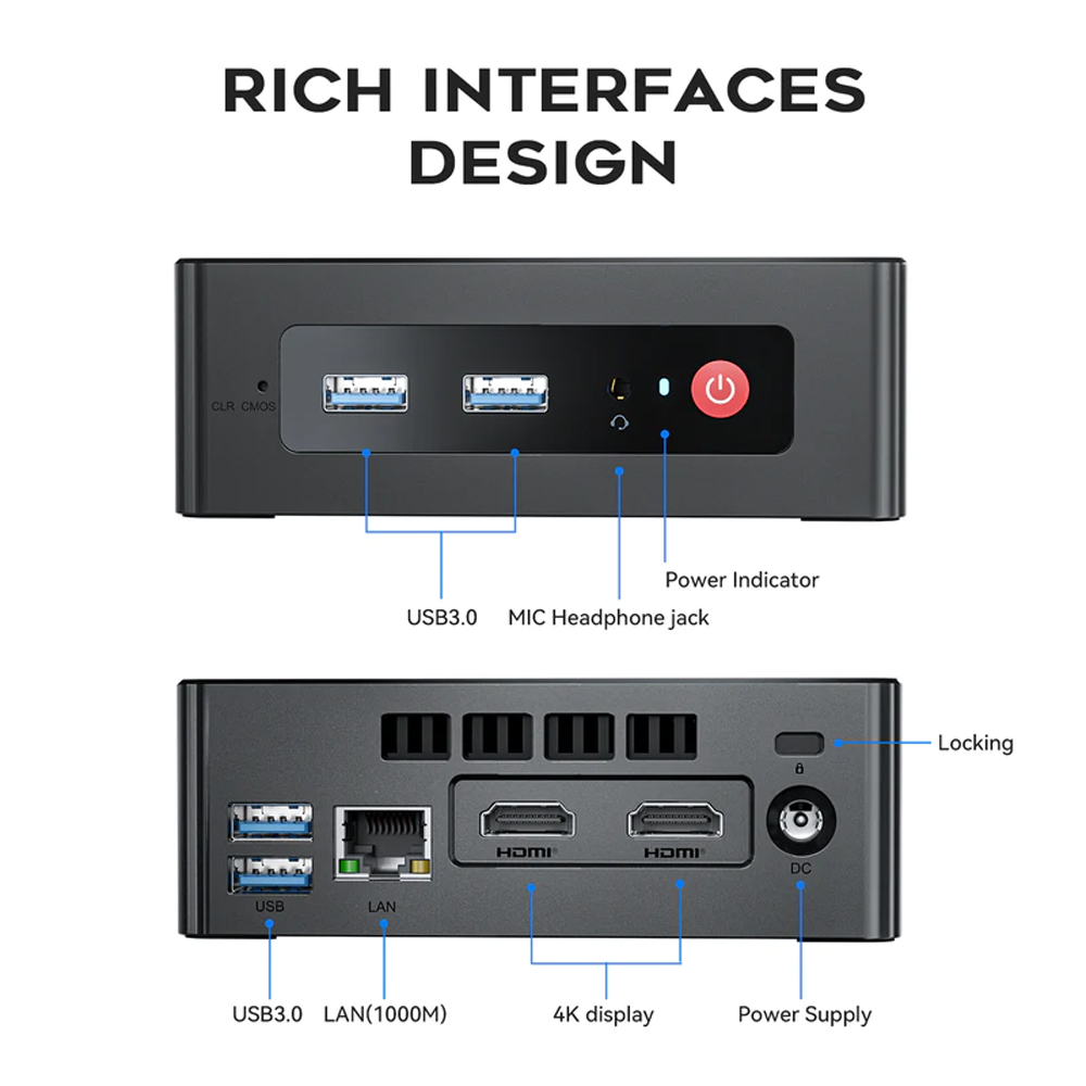 Beelink GK35 mini PC Series Intel Celeron J4105 8gb 128gb