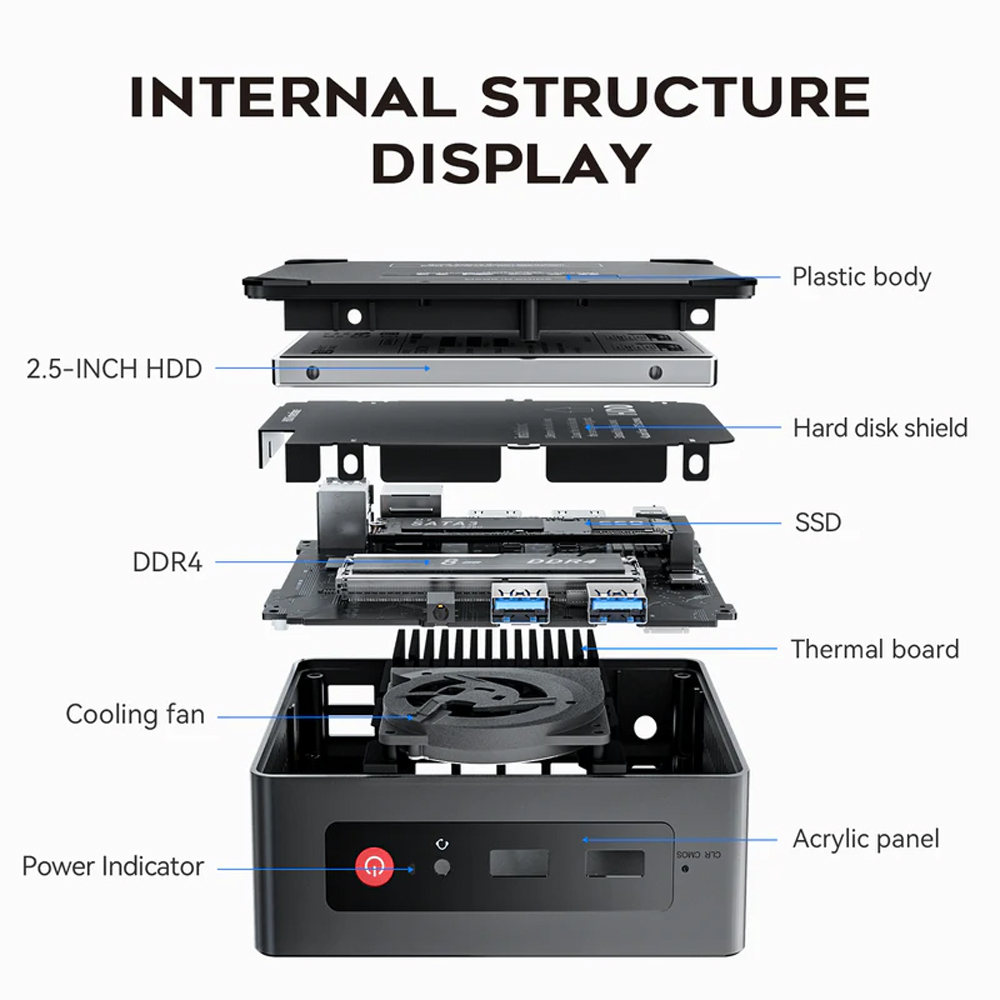 Beelink GK35 mini PC Series Intel Celeron J4105 8gb 128gb