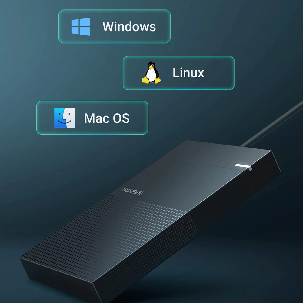 Case Externa Ugreen para HD 2.5'' com Cabo Usb A 5Gbps Preto