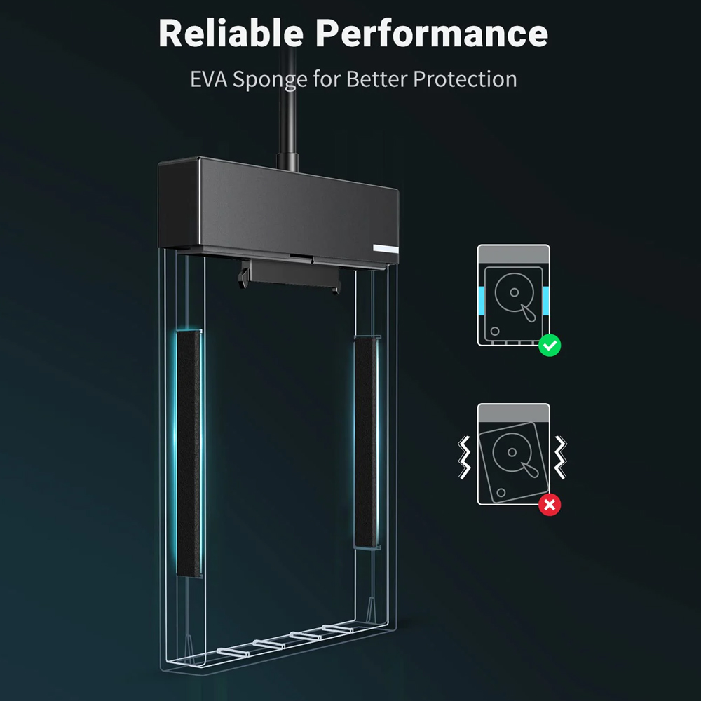 Case Externa Ugreen para HD 2.5'' com Cabo Usb A 5Gbps Preto