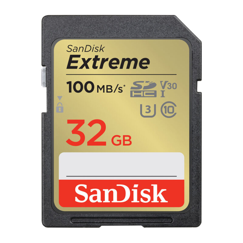 Sandisk Extreme SDHC UHS-I Card 32gb speed 100mb/s SDSDXVT-032G-GNCIN