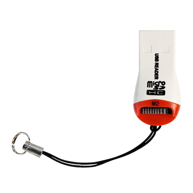 Leitor Cartão de Memória Micro Sd para Usb 2.0 Branco/Vermelho