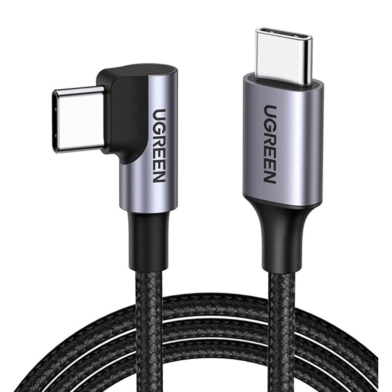Cabo Usb-C Ugreen p/ Usb C 2.0 Ângulo de 90 Graus 1 Metro