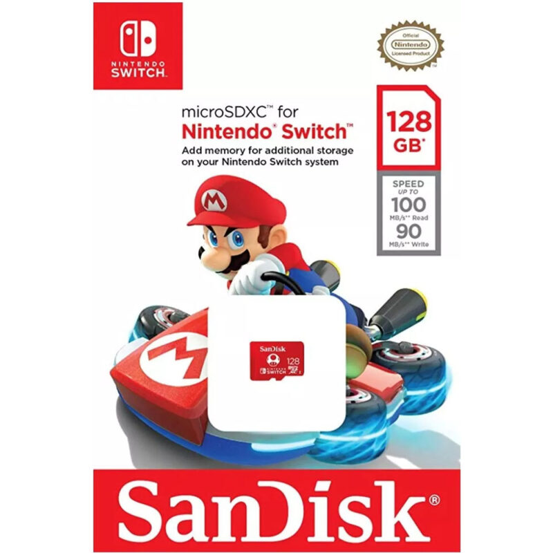 Cartão Memória SanDisk MicroSDXC 128GB Nintendo Switch