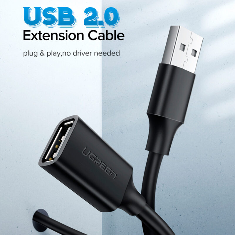 Cabo Extensão Usb 2.0 Ugreen Extensor Usb A Macho/Fêmea 3M