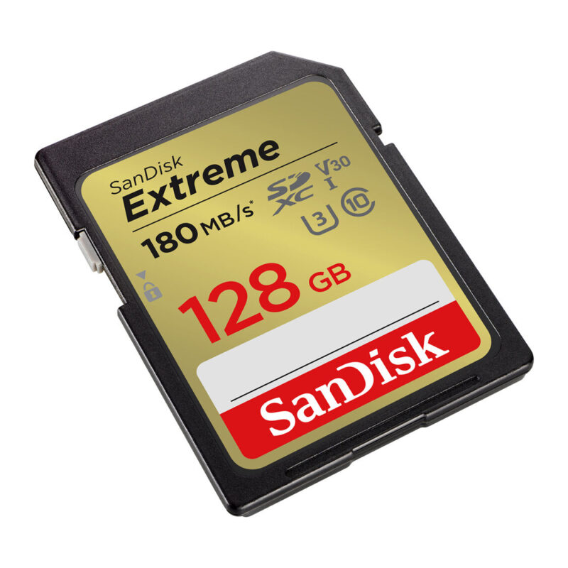 Sandisk Extreme SDXC UHS-I Card 128gb 180mb/s V3 C10 SDSDXVA-128G-GNCIN