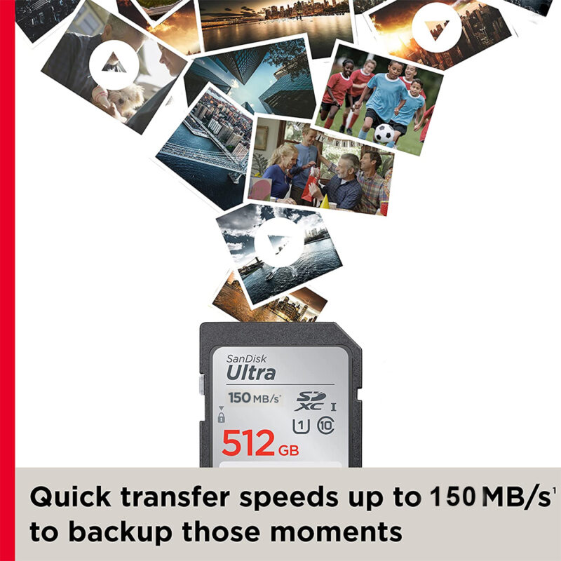 Sandisk ultra SDXC UHS-I Card 256gb 150mbs SDSDUNC-256G-GN6IN