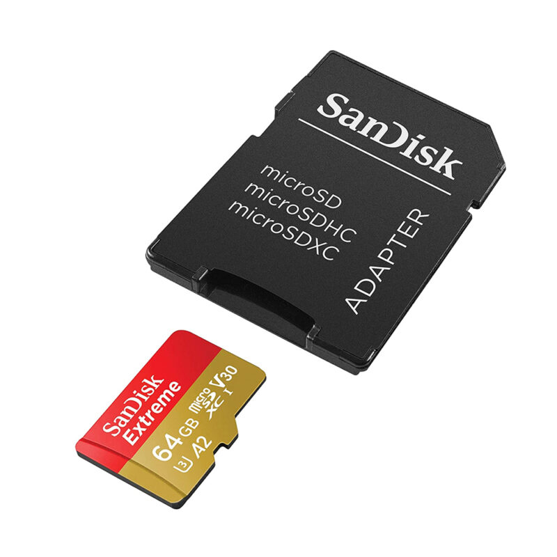 Sandisk Extreme microSDXC UHS-I Card With Adapter 64GB speed 160mb/s read 60mb/s SDSQXA2 064G GN6AA
