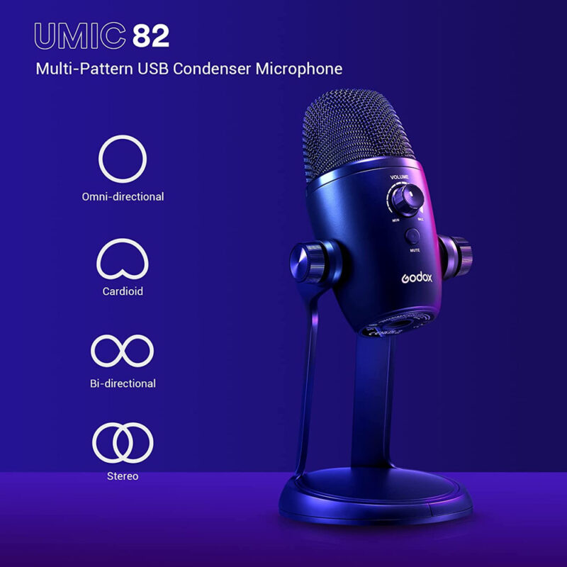 Godox Microphone Condensador UMIC82 Multi-Pattern USB UMIC82