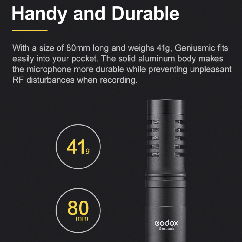 Godox Microfone geniusmic compacto direcional para smartphone