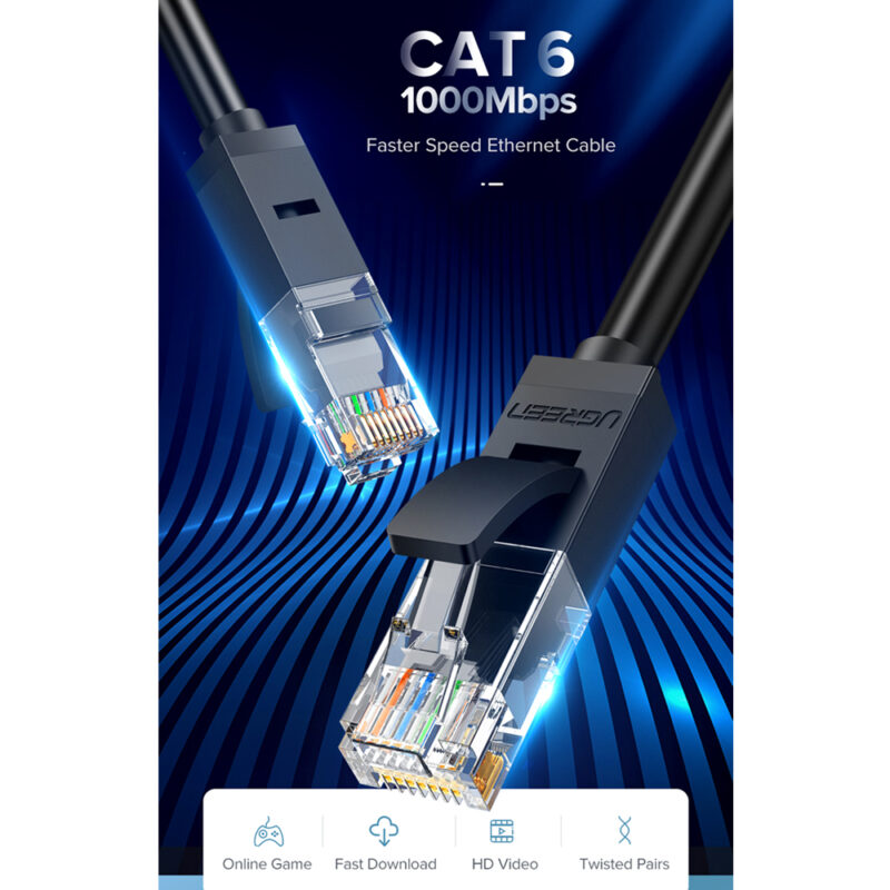 Ugreen Cabo de Rede Cat Utp 6 Cabo Rj45 1000Mbs Enthernet 1M