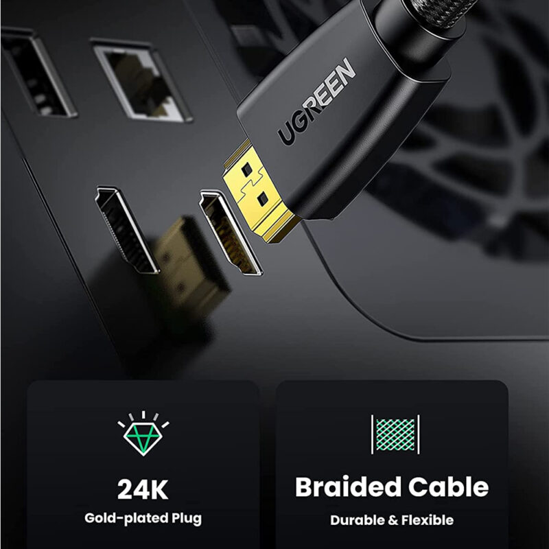 Cabo Hdmi 2.0 Ugreen Macho/Macho Resolução 4k 18gbps 2 Metro