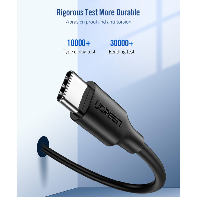 Cabo Dados Usb C 2.0 Ugreen Macho 480Mbs Max. 3A 0.5M Preto