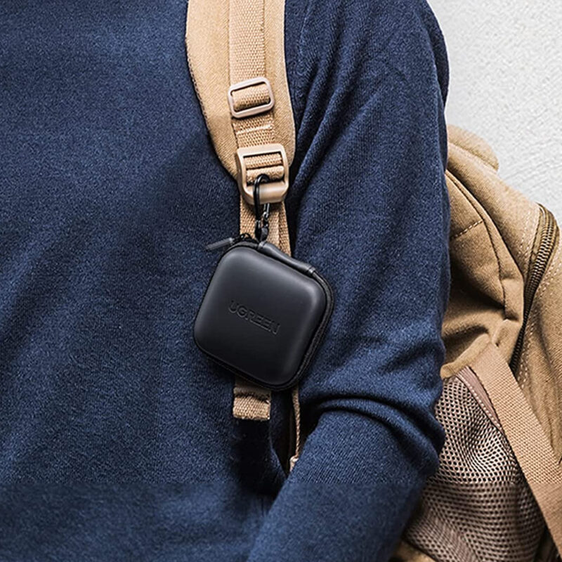 Bolsa Case Estojo Portátil Ugreen Bag p/Fone de Ouvido Preto