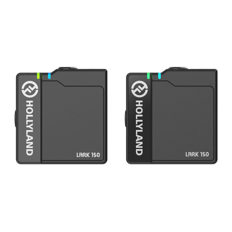 Sistema Microfone Lapela Hollyland Lark150 Duplo 2.4Ghz Preto