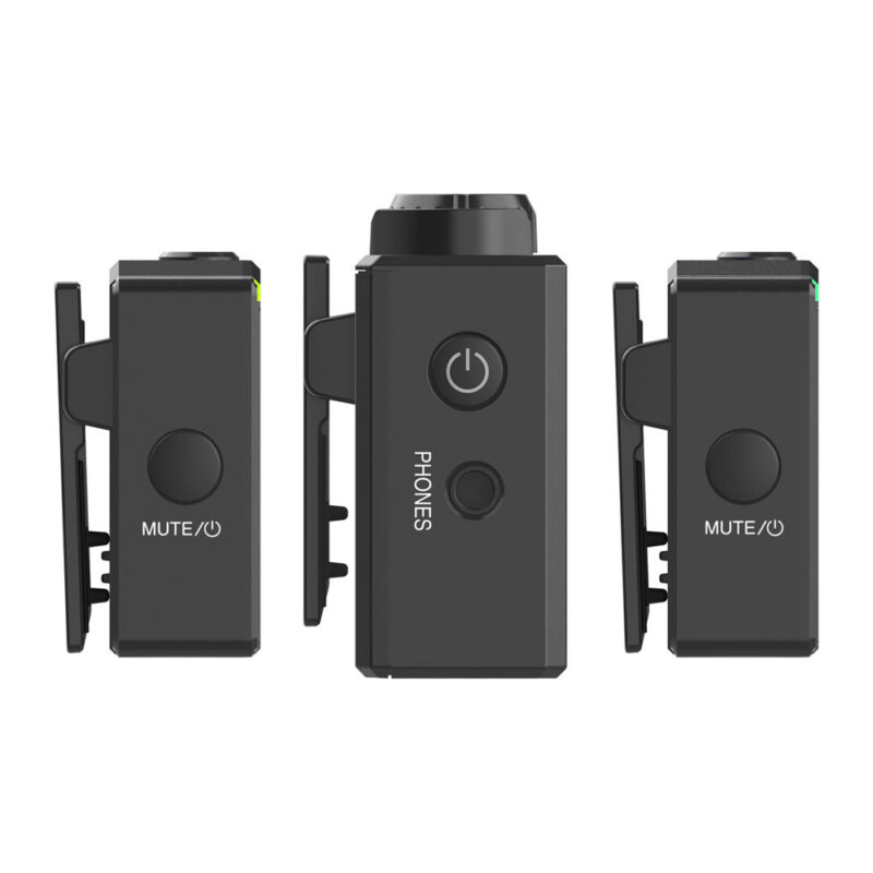 Sistema Microfone Lapela Hollyland Lark150 Duplo 2.4Ghz Preto