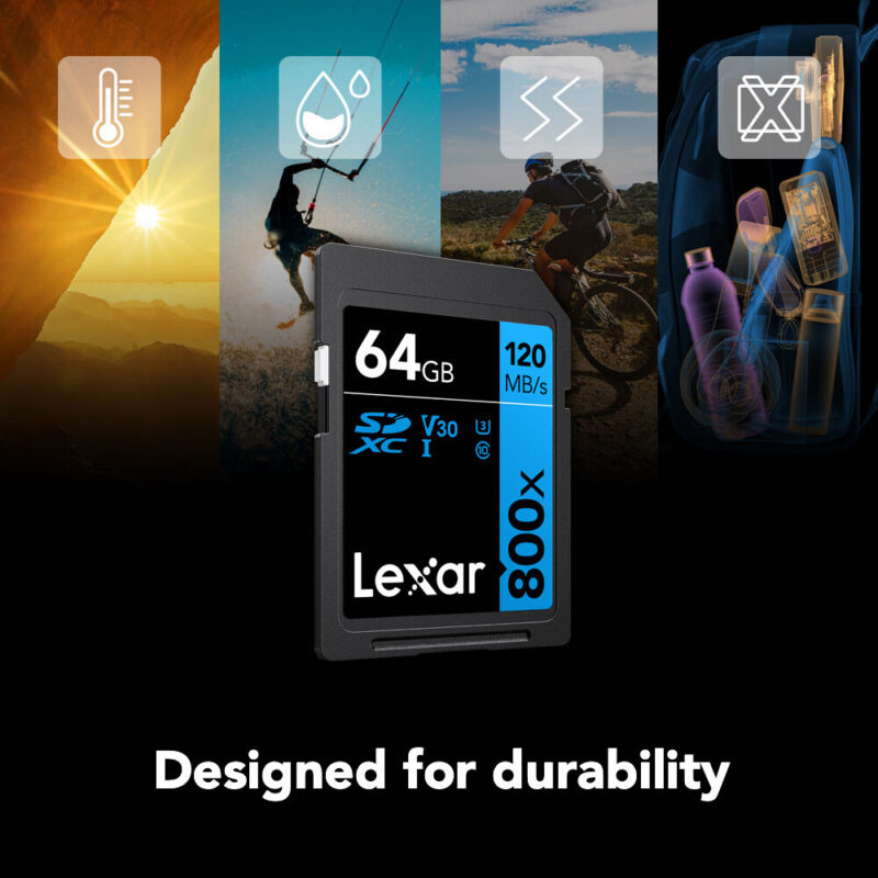 Cartão de Memória Lexar 64gb Cartão Sd 120Mbs Classe V30