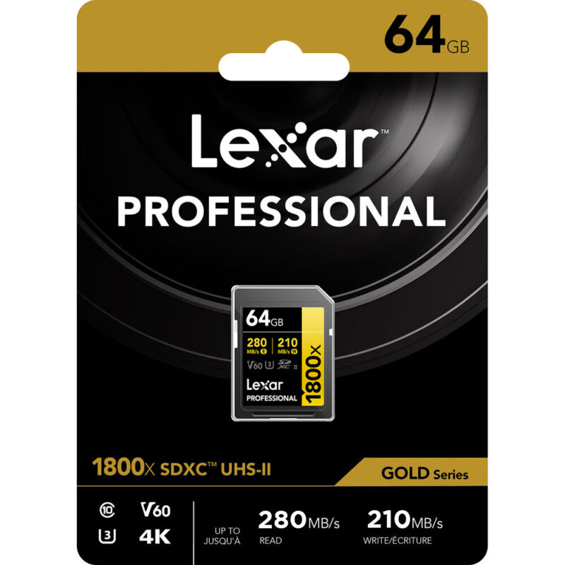 Cartão de Memória Lexar 64gb Cartão Sd Professional 280Mbs