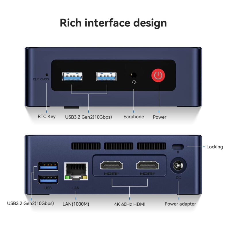 Mini Pc Beelink Processador Intel Alder Lake 500gb 16gb