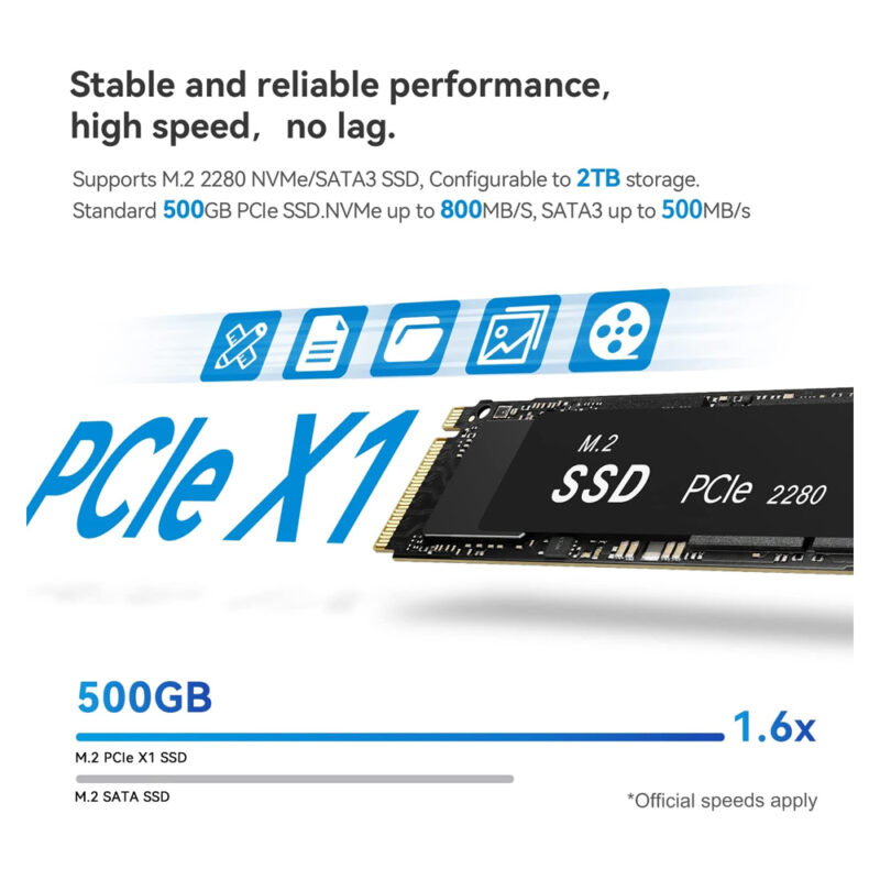 Mini Pc Beelink Processador Intel Alder Lake 500gb 16gb