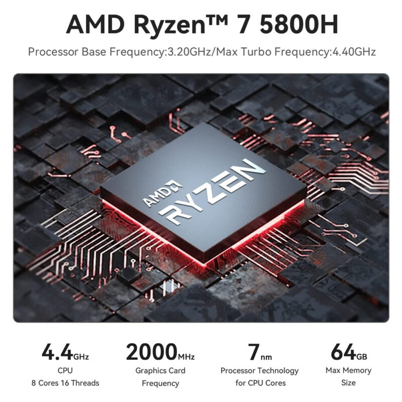 Beelink SER AMD Ryzen 7 5800H Processor 16gb 500gb
