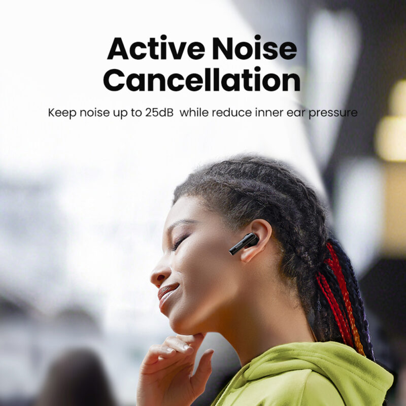 Fone de Ouvido In-ear Ugreen HiTune T3 Bt 5.2 Cancel. Ruído Preto