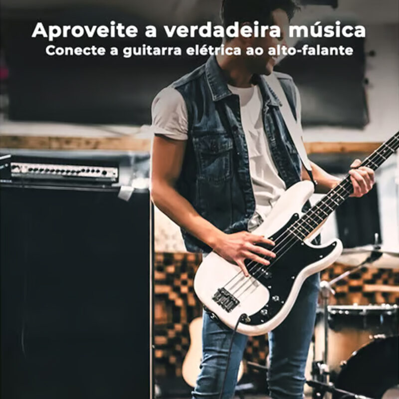 Cabo de Áudio Guitarra Violão Ugreen 3.35mm Macho 3 Metros
