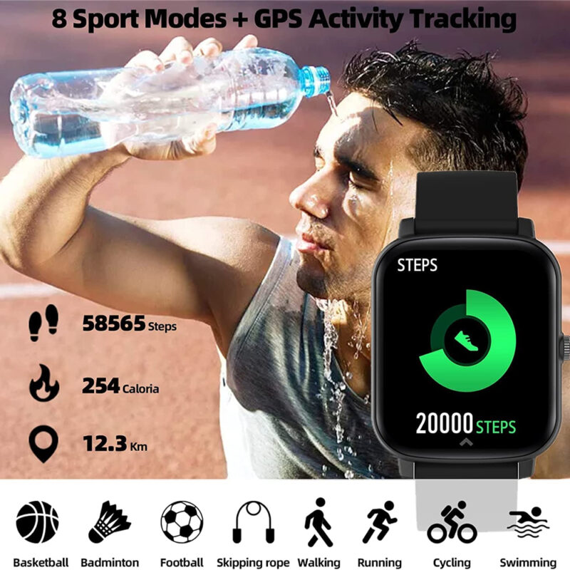 Relógio Inteligente Zwear Zl54c Chamada Bluetooth Tela 1.83 pol.