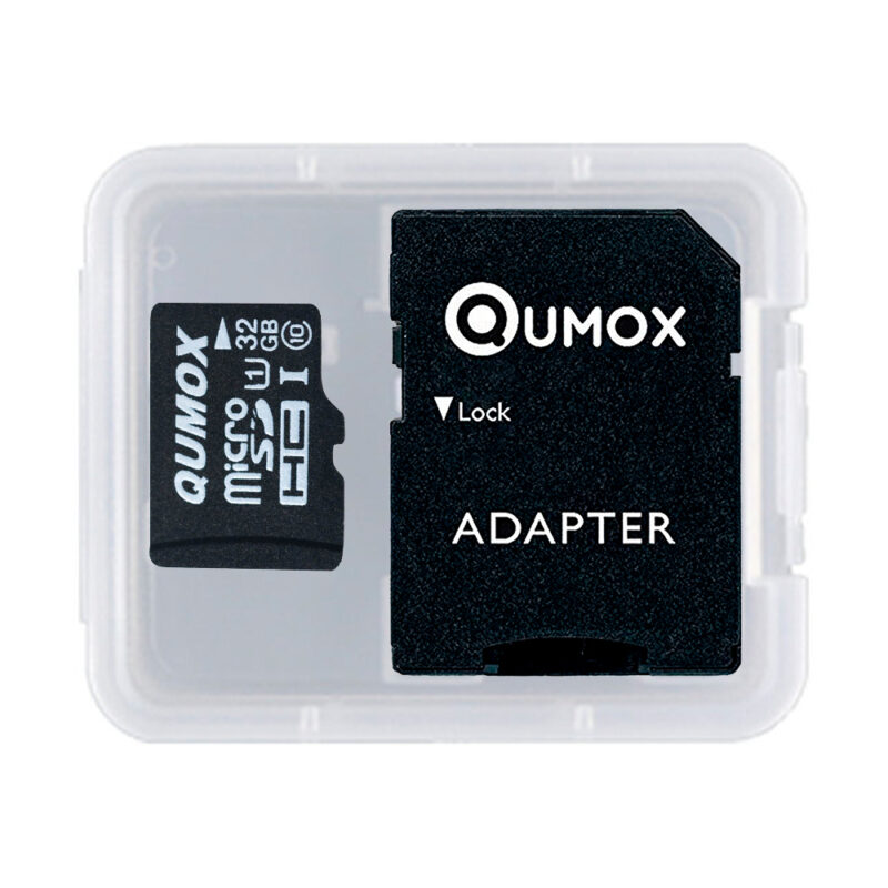 Cartão de Memória Micro Sd Qumox 32gb MicroSd Adap e Case