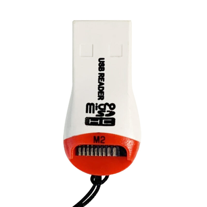 Leitor Cartão de Memória Micro Sd para Usb 2.0 Branco/Vermelho