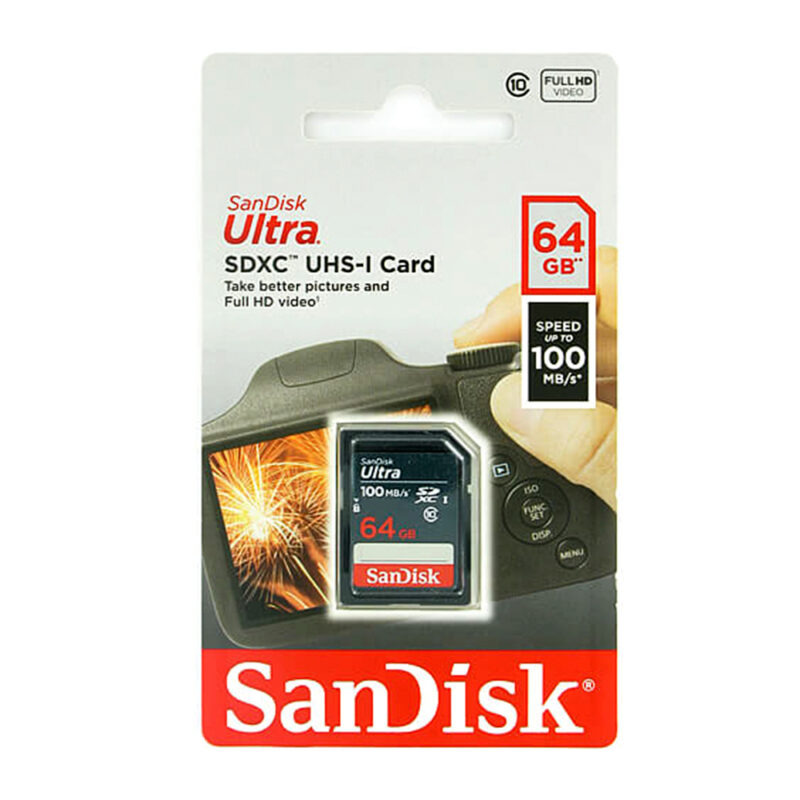 Cartão Memória SDXC 64GB Ultra 100MBs Sandisk