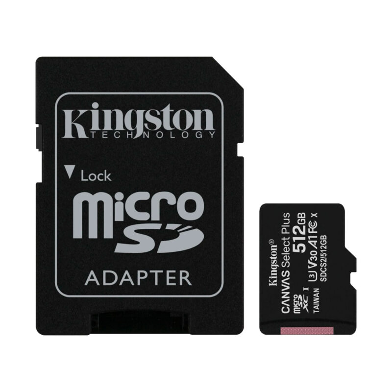 Cartão Memória Kingston MicroSd 512Gb Canvas SelectPlus cAdp