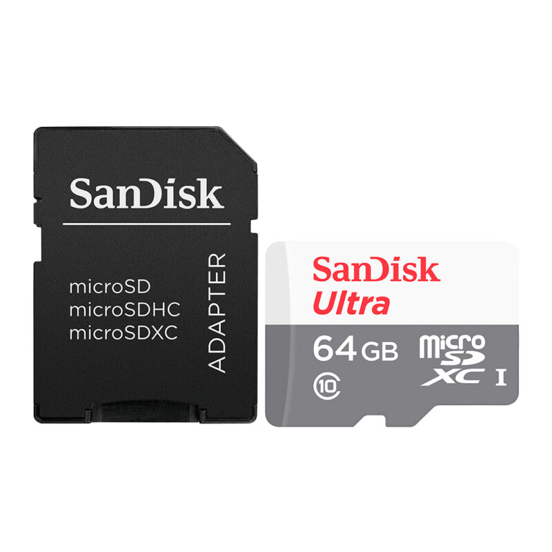 Cartão De Memória Sandisk Sdsqunr-064g-gn3ma  Ultra Com Adaptador Sd 64gb