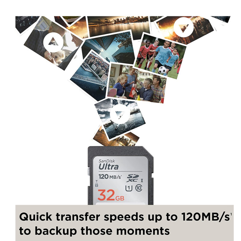 Cartão de Memória Sd Sandisk 32gb Ultra 120Mbs Classe c10