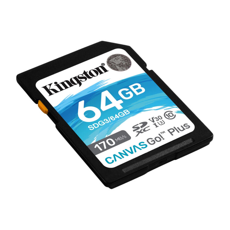 Cartão Memória SDXC 64GB Canvas Go Plus 170MBs Kingston
