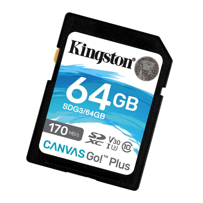 Cartão Memória SDXC 64GB Canvas Go Plus 170MBs Kingston
