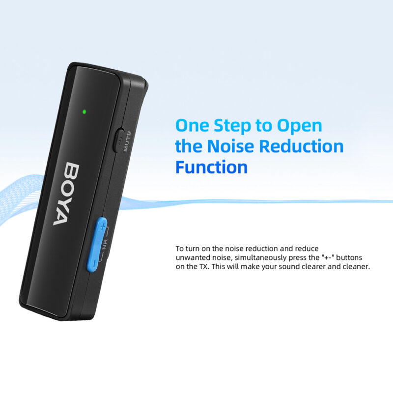 Sistema Microfone Sem Fio Boya Boyalink Canal Duplo 2.4G Preto