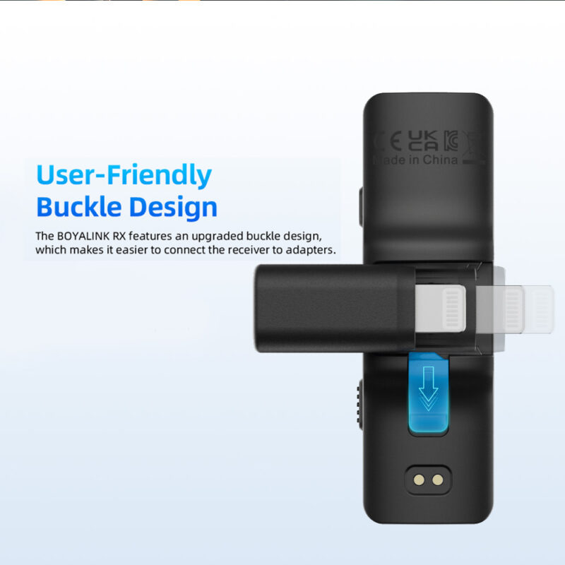 Sistema Microfone Sem Fio Boya Boyalink Canal Duplo 2.4G Preto