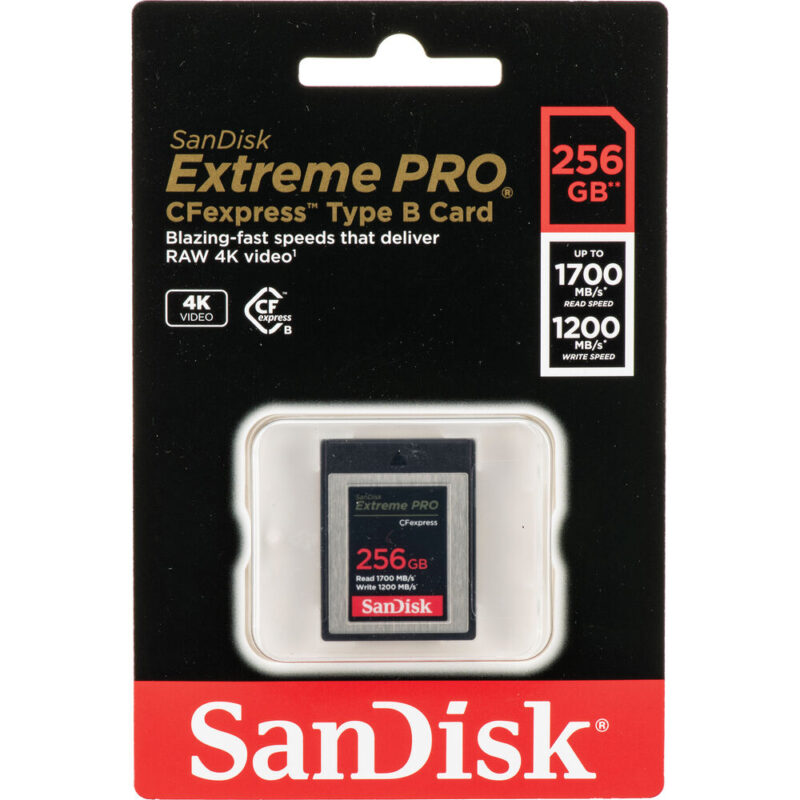 Cartão Memória Sandisk 256gb CFexpress Tipo B Extreme Pro