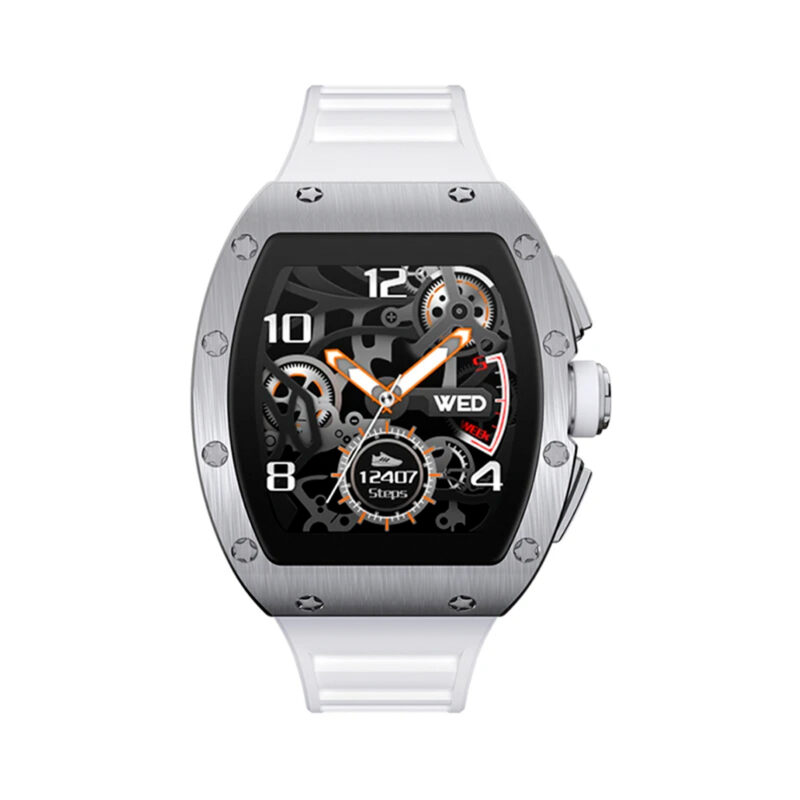 Kumi GT1 Relógio Smartwatch Tela de 1.3 pol. Prata / Branco