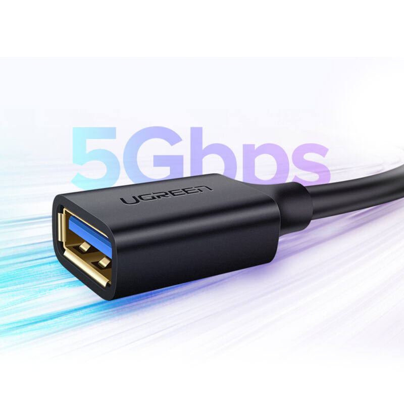 Cabo Extensão Ugreen Usb 3.0 para Usb A Fêmea 5Gbps 1 Metro