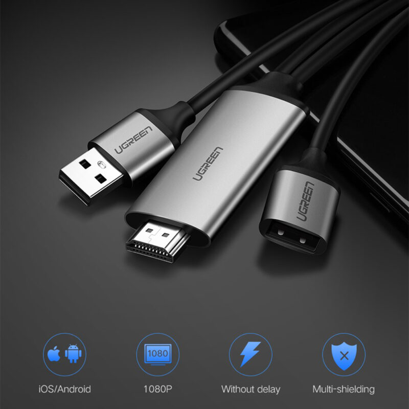 Cabo Adaptador AV Ugreen Usb para Hdmi Macho Vídeo 1080p
