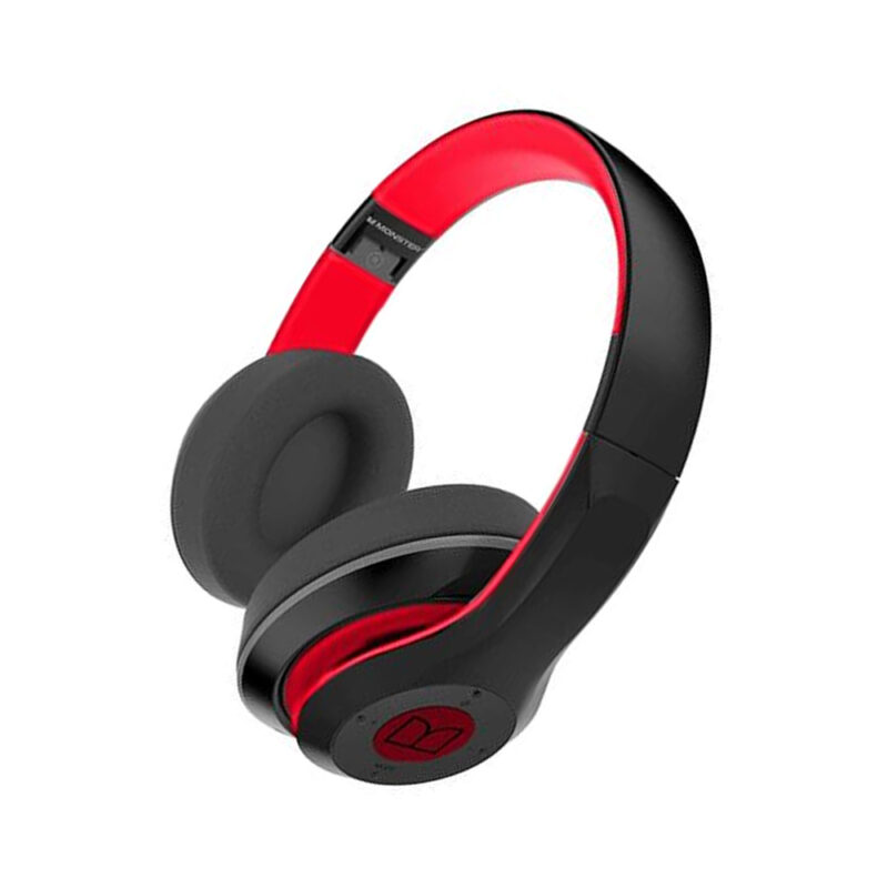 Fone Ouvido Monster N-Tune 450 Bluetooth 5.0 Preto/Vermelho