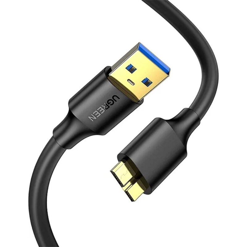 Cabo Micro Usb B Macho Ugreen para Usb 3.0 Preto 1 Metro