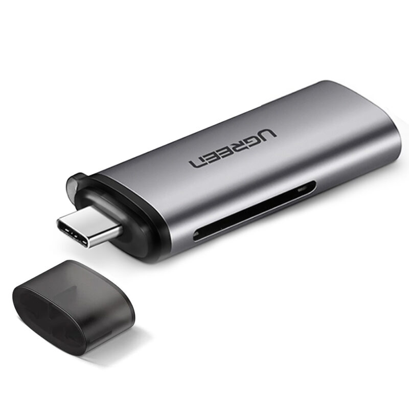 Leitor Cartão Ugreen USB-C Macho para Cartão Micro e SD